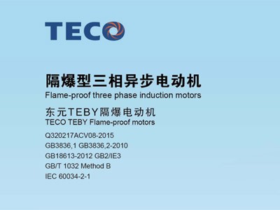 東元防爆電機(jī)型錄TEBY GB2 IE3
